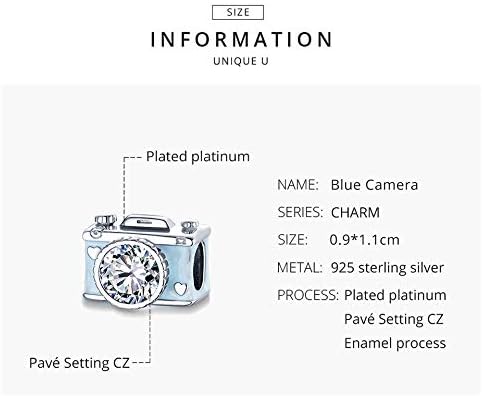 WOSTU 925 Sterling Silver Coffee Cup Camera Bead Charm for Women fit Charm Bracelets Birthday Mothers Day Jewelry Personalized Gift - Image 6