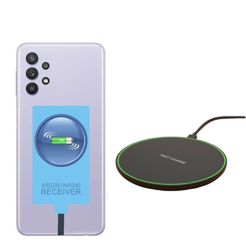 Razanmo External Type-C Receiver 7.5W Compatible for Samsung Galaxy A12 A22 A32 A42 A52 A72 with Wireless Charger