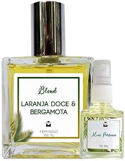 Perfume Laranja Doce & Bergamota 100ml Feminino - Blend de Óleo Essencial Natural + Perfume de presente