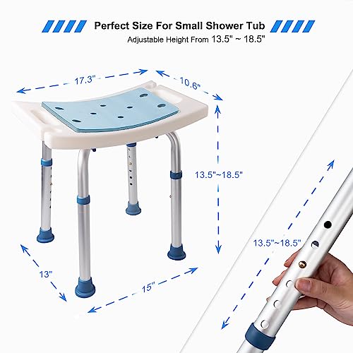 Icedeer Shower Stool,Shower Bench Seat,Shower Chair For Inside Shower And Bathtub,With Shower Head Holder,Bath Chair,Shower Stool For Elderly,Senior,Disable,Pregnant,Tool-Free,Capacity 350Lbs #TOP1