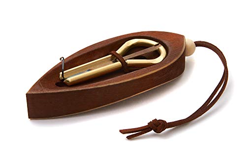 Jaw Harp By Muaro P.potkin In Dark Wooden Case (Mouth Harp) #TOP1