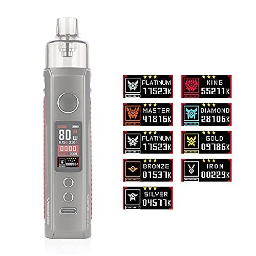 DRAG X | Original VOOPOO Drag X Mod Pod Kit 80W aliment par batterie 18650  VW Gene.TT Chip Mod 4.5ml rservoir avec bobine PnP-VM6 / PnP-VM1 - Sans  nicotine : Amazon.fr: High-Tech