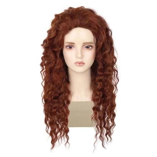 Perruque cheveux longs ondulés cuivre gingembre 26 pouces sans brillance