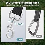 PETTOM Kurzführer Hund mit Griff Strapazierfähigem Nylongewebe Kurze Hundeleine für Hundetraining Geeignet (M: 2.5 x 32 cm, Schwarz)