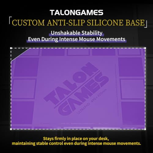Image of TALONGAMES Glass Gaming Mouse Pad 真夜MAYO, FeatherGlide Coating, Speed Surface, Ultra-Thin 1.5mm, Custom Silicone Base, Ultra-Smooth, Large 490x420mm, High Precision, Tempered AGC Glass (ULTRAPAD, S3)