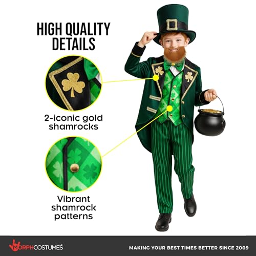 Disfraz completo Leprechaun para niños miniatura 4