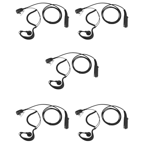 ZUSNEEWIN 5X PTT Mic G Forma Auricular Auricular para Sepura STP8000 Walkie Talkie Equipo de Radio-Hf Transceiver C1035A