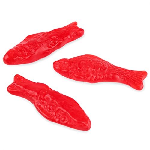 Mini Red Sweet Fish Gummy Candy, 5 Lbs Bulk Soft & Chewy Candy, Gummies Mini Red Candy Fish Berry Fruit Flavored, Mighty Minnows Red Gummy Fish Made With Real Fruit Juice, For Pinata Candy And Ice Cream Topper #TOP2