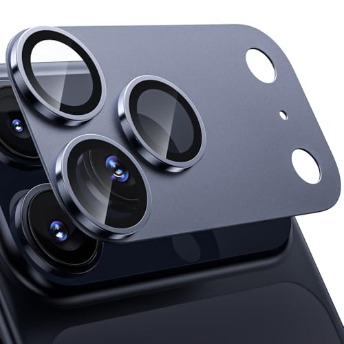 WSKEN Protection d'objectif d'appareil photo pour iPhone 17 Pro Max – Plaque en métal mat de qualité militaire incassable 9H, anti-empreintes digitales, résistant aux rayures, compatible avec les