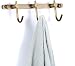 WINCASE Wall Mounted Antique Brass Brushed Bronze Row Hooks with 3 Heavy Duty Hooks European Classical Series All Copper Antique Rustic Small Row of Hooks Coats Hooks Towel Rack Holders Hook Rack