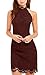 Zalalus Cocktail Dress, Elegant Sleeveless Lace Sheath Dresses for Women Formal Evening Wedding Party Wine Red US 8