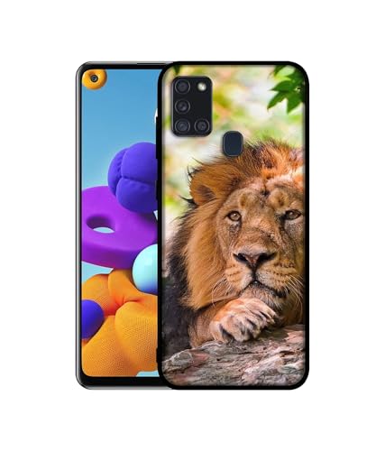 Image of Tiger Pattern Print Design Premium 2D Printed Metal Back Case Cover for Samsung Galaxy A21S 4G