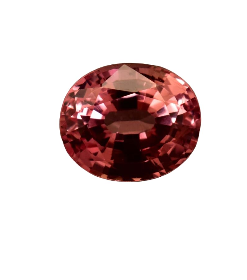 Saphir Padparadscha naturel pierre ovale précieuse à offrir pour bijou sur mesure