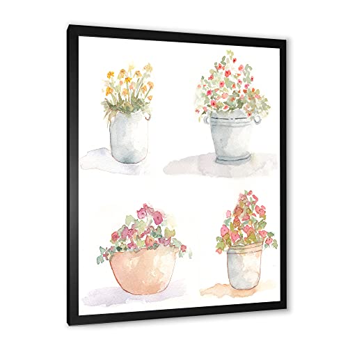 Décoration murale DesignQ au style traditionnel avec ses 4 pots inclus