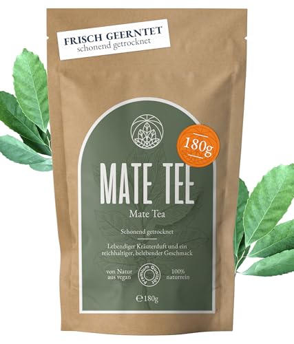 Té Mate Monte Nativo (180g) - Hojas de Yerba Mate suavemente secadas - Té a granel 100% natural y sin aditivos - Infusión aromática para una bebida deliciosa