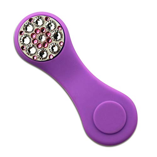 Marcador de bola de golfe de cristal Myartte com clipe de bola de silicone, ótimo presente de golfe