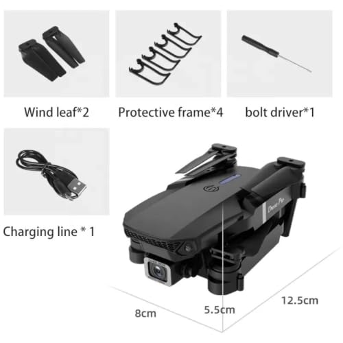 Image of SWA MI Foldable Drone with Camera | 1 Battery WiFi FPV RC Quadcopter | Altitude Hold Headless Mode One Key Take Off | 2.4GHz Remote Control | Black