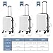 KMFurnila Carry On Luggage, Lightweight Expandable ABS Hard Shell Suitcase with TSA Lock & Double Spinner Wheels, White, 3-PCS Set (20/24/28 Inch)