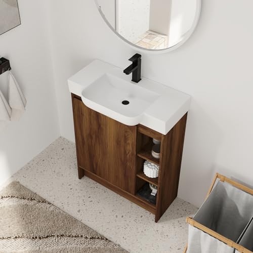 28 Inch Small Bathroom Vanity with Sink, 28