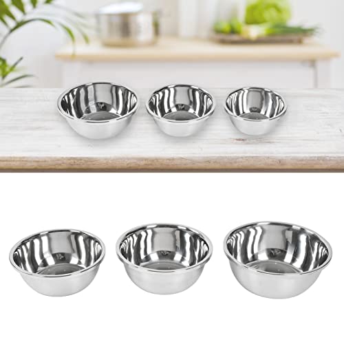 BuyWeek Conjunto de tigelas de mistura, 3 peças, tigela de sopa espessa de aço inoxidável, 26 cm, 28