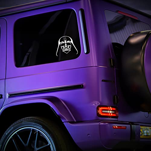 Darth Face Vader Decal Star Decal Vinyl Sticker Auto Car Truck Wall Laptop | White| 5.5" x 5" by Vool - Image 2