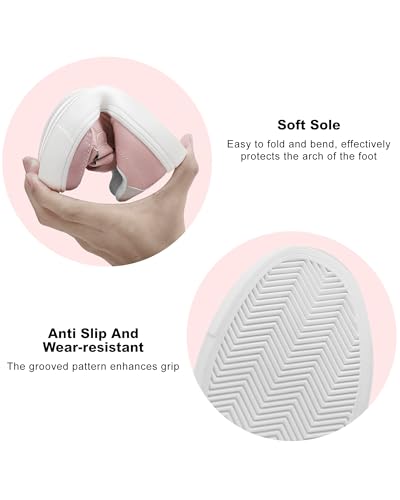 festooning Toddler Girls Sneakers Faux PU Leather Dual Hook and Loop Low Top Sneaker Non-Slip School Casual Walking Shoes for Little Big Kids2