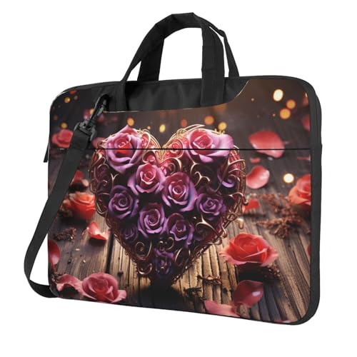 Bolsa para laptop de 13 pulgadas Rose Heart Love miniatura 1