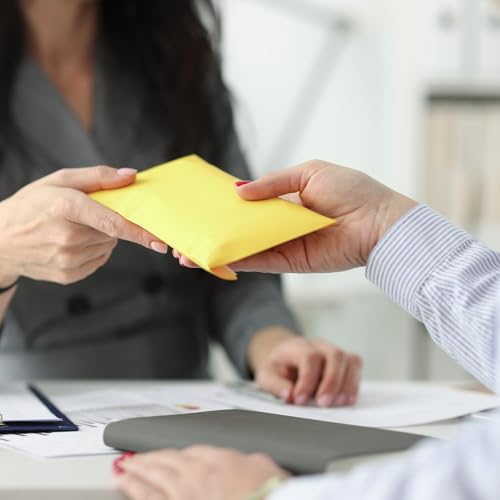 PATIKIL 100 Stück Mini Briefumschläge 57x88,9mm, Kuvert Etwas größer als DIN A8 für Kreditkarten, Gutscheine, Ausweise, Geschenkkarten, Visitenkarten und kleine Belege, Schwarz