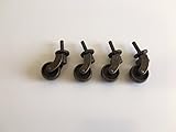Solid Brass Stem And Plate Caster (Set of 4)