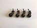 Solid Brass Stem And Plate Caster (Set of 4)