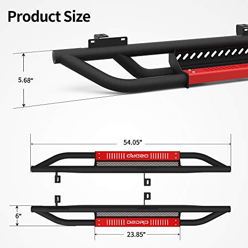 Image of OEDRO Paintable Running Boards Fit for 2007-2018 Jeep Wrangler JK 2 Door