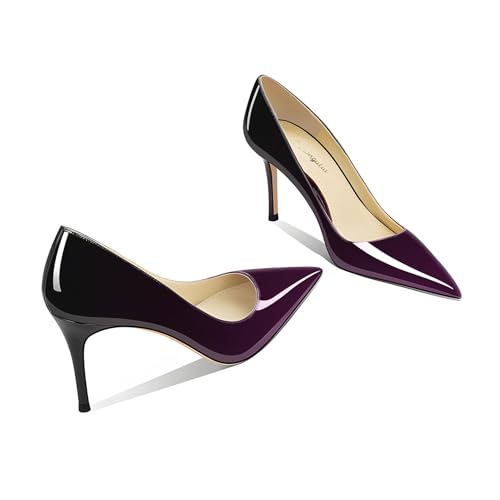 Women's Pointed Toe Stiletto High Heel Pumps 3.15IN Slip-On Party Wedding Evening Shoes4