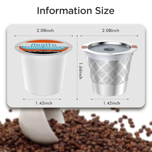 Reusable k Cup Coffee Filters,Universal stainless steel Refillable k Cups Filter Use for K 2.0 and 1.0 Coffee Makers-brewers (2) by NOALTO - Used condition - Image 7