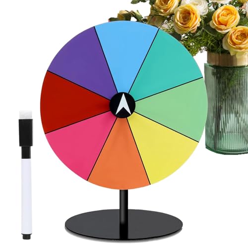 Color Prize Wheel Party - Color Prize Wheel Show | Tabletop Prize Wheel Fortune With Stand | Doodle Game Colorful Dry Erase Spin