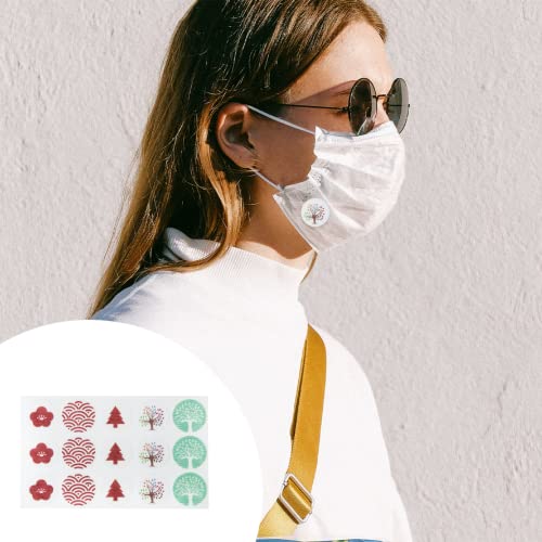 Lurrose 90 peças Aromaterapia Máscara Perfumada Adesivo Aroma Fragrância Facial Decalques Máscaras P