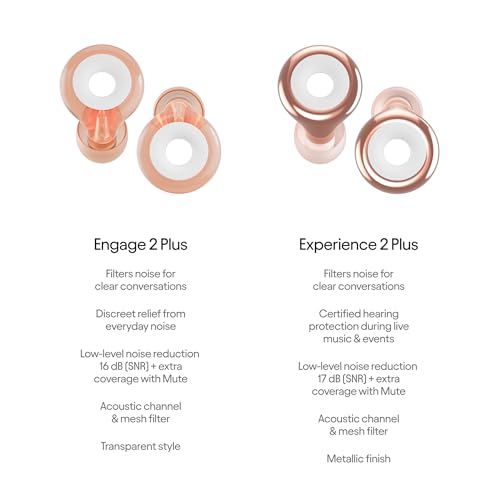 Image of Loop Earplugs Social Plus Link Bundle (2-Pack) - Engage 2 Plus + Loop Experience 2 Plus + Link | Reusable Ear Plugs for Focus, Noise Sensitivity, Music, Parenting & More | 16dB /18 dB Noise Reduction