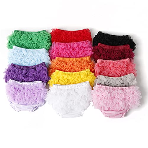 Rewangoing 2 Pack Of Toddler Infant Baby Girls Bloomers Lace Ruffle Bowknot Cotton Cute Bloomer Shorts #TOP3
