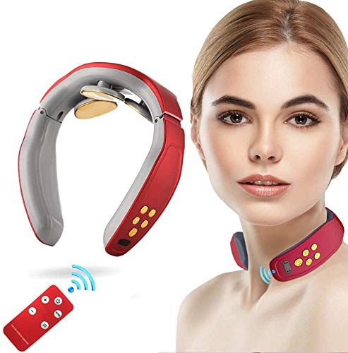 Masajeador Cervical, Masajeador Electromagnético, Masajeador de Cuello Inalámbrico Inteligente, Masajeador de Cuello Multifunción de con Función de Calefacción, Aliviar Rápidamente el Dolor Cervical