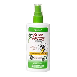 Quantum Health Buzz Away Extreme Insect Repellent DEET Free Cedarwood Lemongrass & Citronella Oil Outdoor Mosquito & Tick Bug Spray Powerful Plants Repel Bugs Off Your Skin, Safe for Kids – 4 Ounce