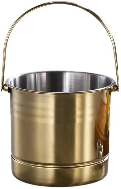 Ice Bucket Stainless Steel Thickened Ice Bucket, Bar Bucket Fried Chicken Snack Bucket, Ice Bucket Creative Red Wine Bucket Ice Buckets For Parties(A)