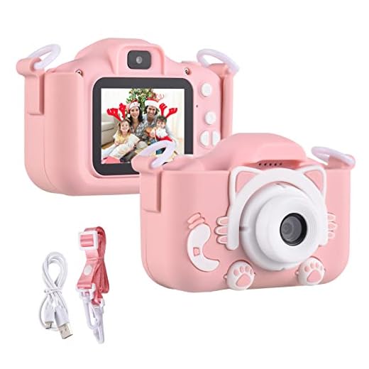 Henniu Mini Câmera Digital Infantil Dos Desenhos Animados 1080 P Câmera De Vídeo Digital Para Crianças Lente Dupla 2.0 Polegadas Tela Ips Bateria Embutida Bonito Molduras Para Foto Jogos Interessante