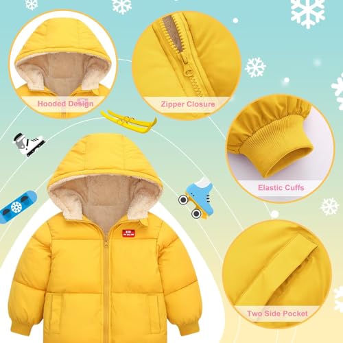 Baby Winter Coats Toddler Hooded Jackets Cotton Warm Lined Puffer Outerwear Baby Boys Girls Windproof Thick Clothes4