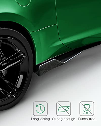 Scitoo Universal Carbon Fiber Style Side Skirt Rocker Splitters Diffuser Winglet Wind 17.75" 4" Left And Right Rocker Panel #TOP3