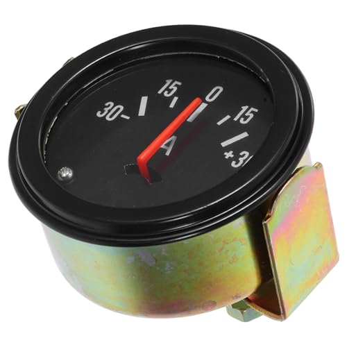 Hohopeti Automotive Ammeter Dc Amp Meter 12V-24V 30A Pointer Gauge for Cars Trucks and Farm Vehicles Metal Body Battery Current Display