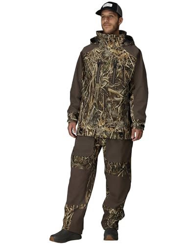FROGG TOGGS Men's FTX Elite Ultra Performance Waterproof Angler Fishing Rain Jacket, Bone Woodland, Medium
