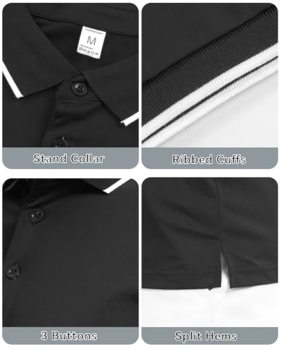 Polo de sport séchage rapide pour hommes t-shirt de tennis et golf