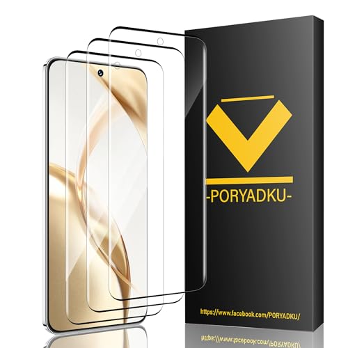 Mkeke Lot de 3 films de protection d'écran pour Honor 200 - Dureté 9H - Compatible avec capteur d'empreintes digitales - Film de protection d'écran HD pour Honor 200