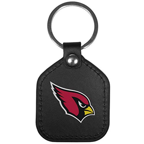 Siskiyou Sports NFL Arizona Cardinals Unisex Leather Square Key Chains, Black, One Size