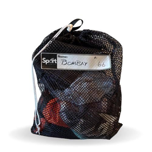 Heavy-Duty Mesh Laundry Bag – 18 x 24 inches with Personalized Name Tag for Dirty Clothes, Shoes, Wraps & Gym Gear – Travel Laundry Bag for Athletes – Zipper or Drawsting closure. (Drawstring Closure)