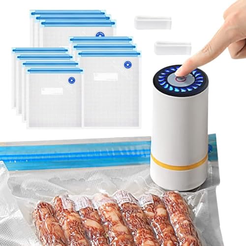 La mejor comparación de Envasadoras al vacío disponible en línea para comprar. 43 Máquina Selladora, JESWO Bomba aspiradora, Mini Máquina de Vacío Portátil con 15 Bolsas de Vacío